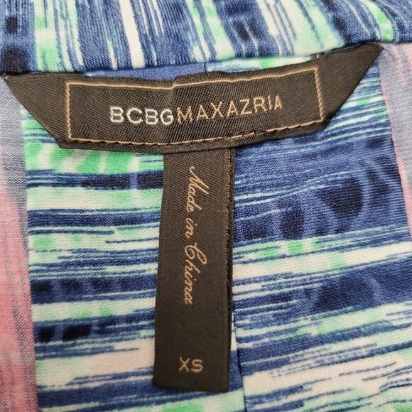 BCBGMaxAzria Faux Wrap Dress Multicolored Size XS - Picture 3 of 8